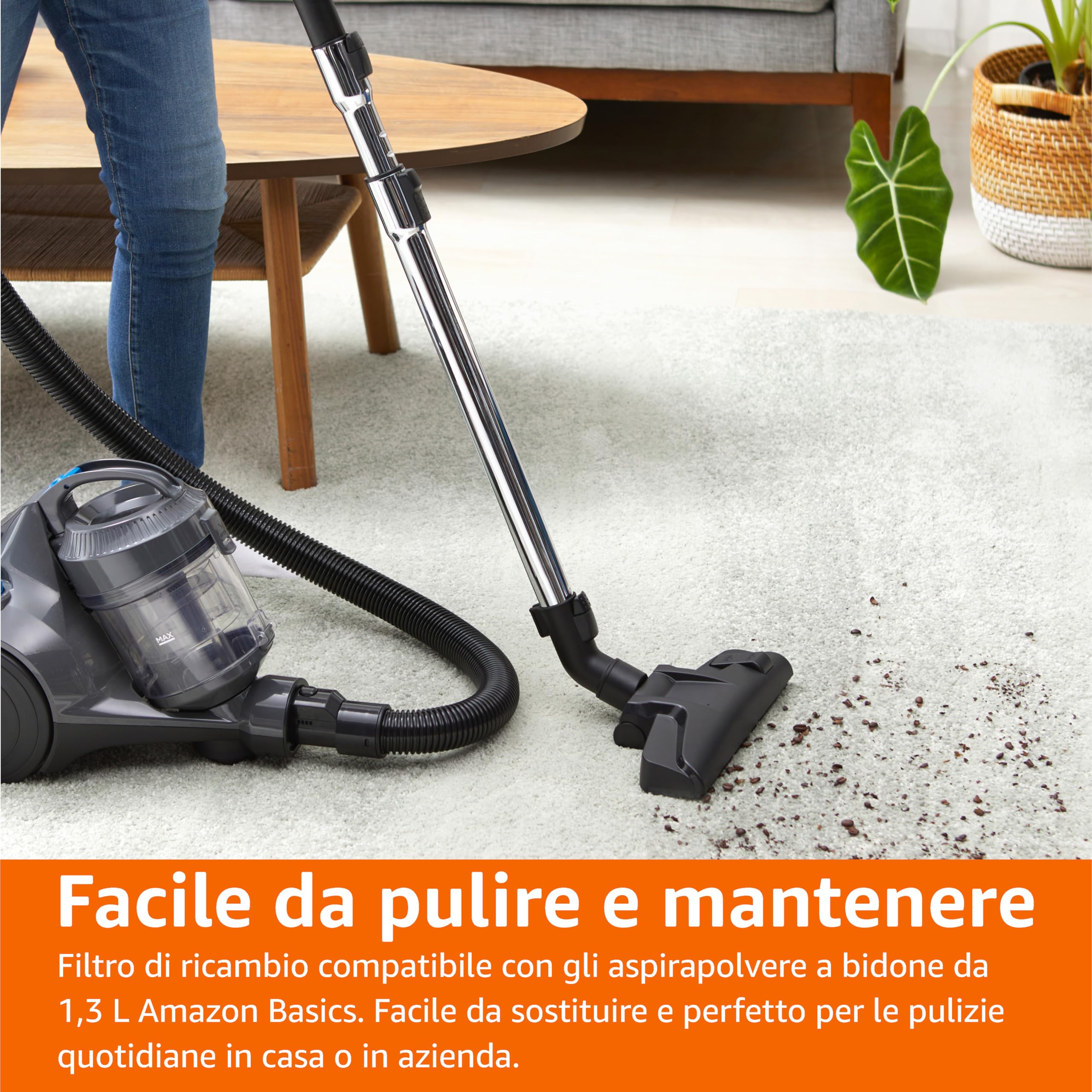 Amazon Basics Filtri Ricambio Aspirapolvere 1,3 L Confezione 2