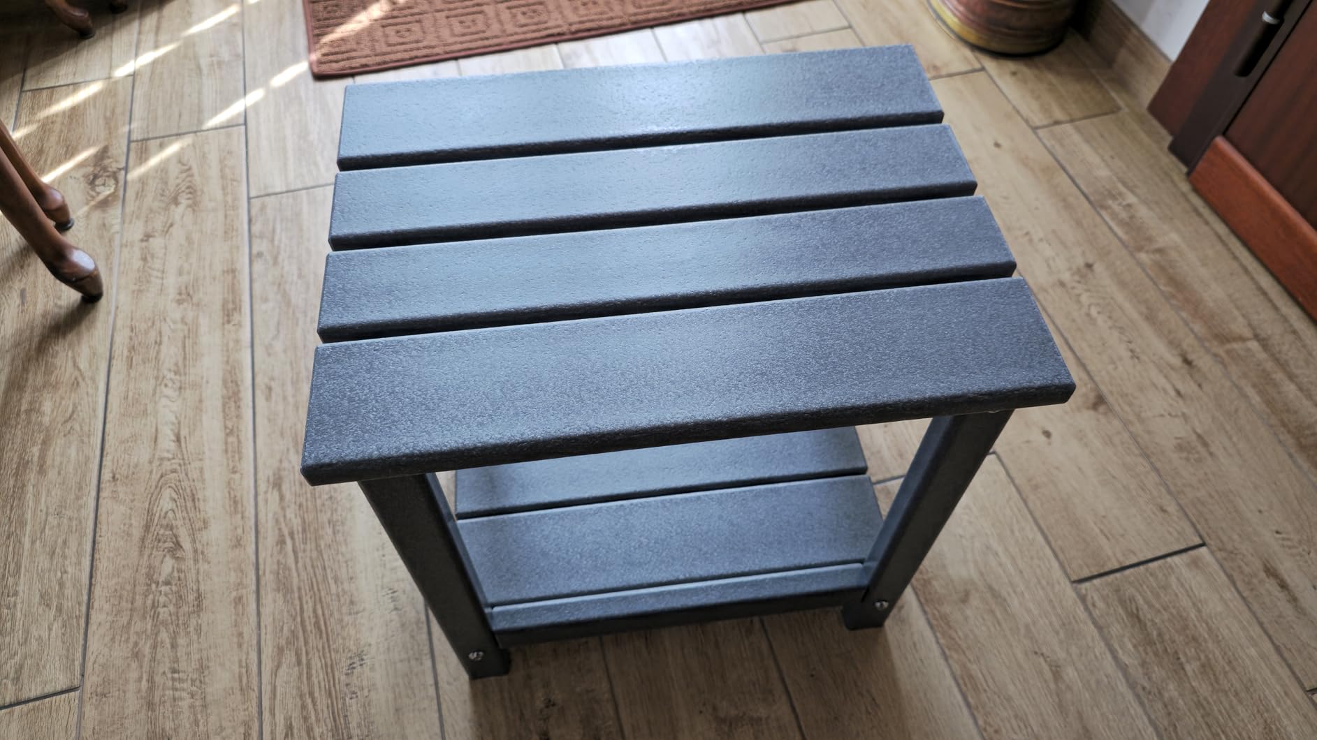 Amazon Basics Tavolino da Esterno Grigio 42x32x42 cm Acciaio