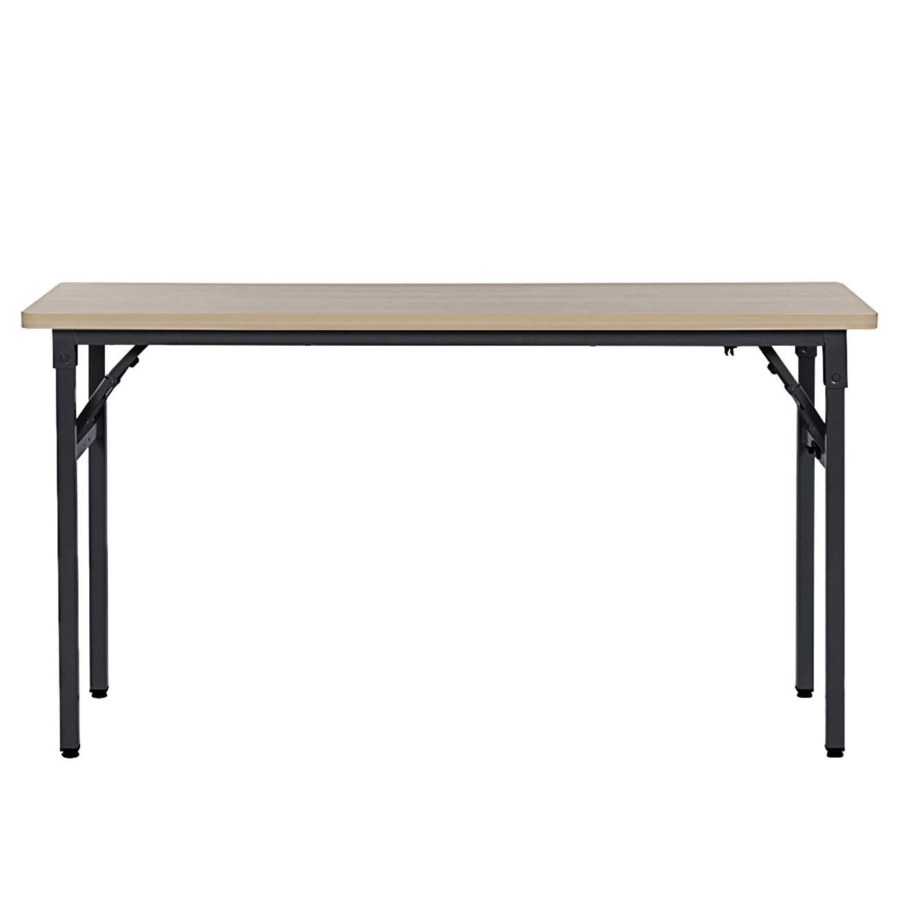Amazon Basics Tavolo Pieghevole 140 cm Rovere Gambe Nere