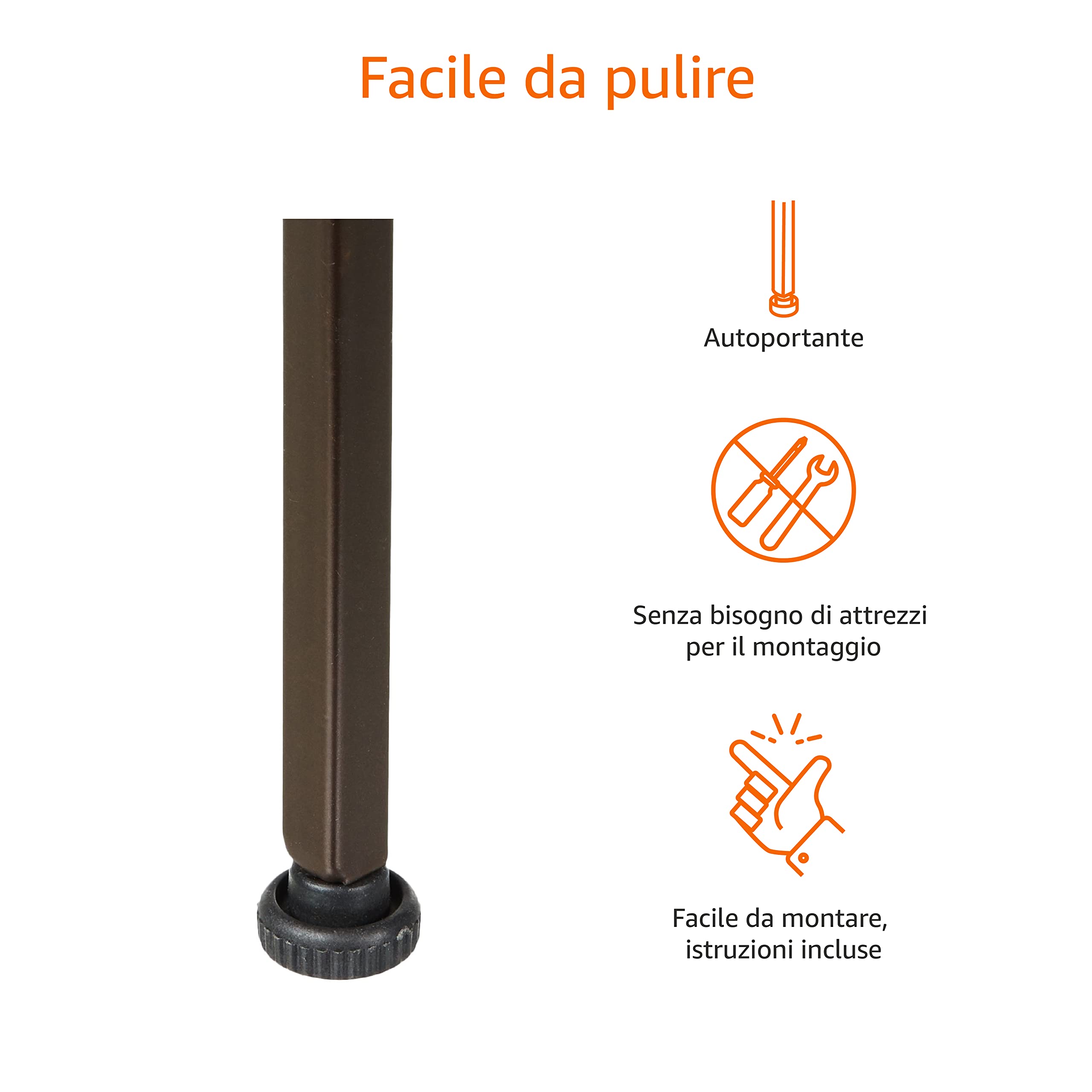 Amazon Basics Scarpiera 3 Ripiani 9 Paia Marrone 68x32x47,5 cm