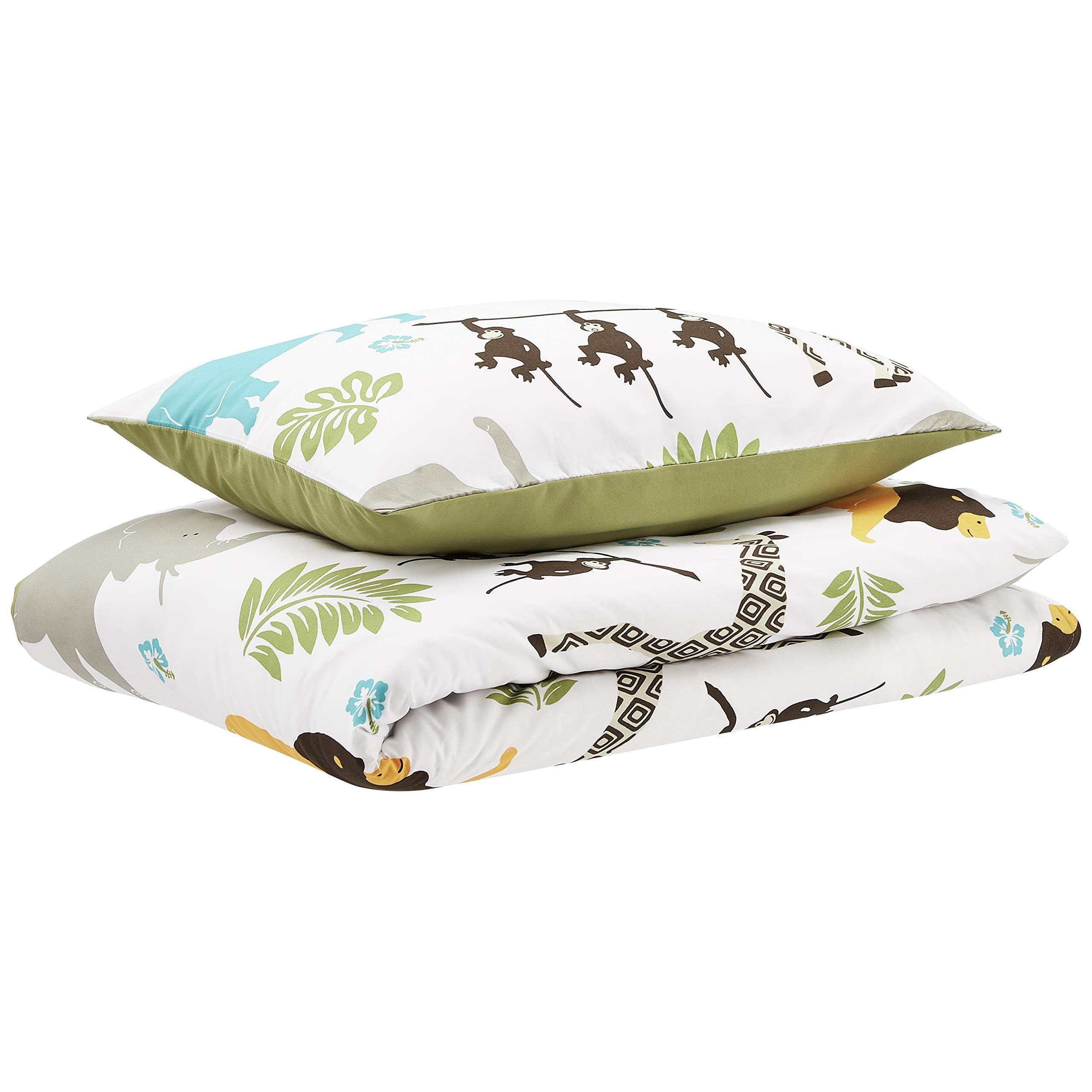 AmazonBasics Set Copripiumino Singolo Animalier 100x135 cm
