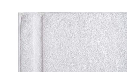 Amazon Basics Haven set asciugamani in cotone bianchi 600 g/mq
