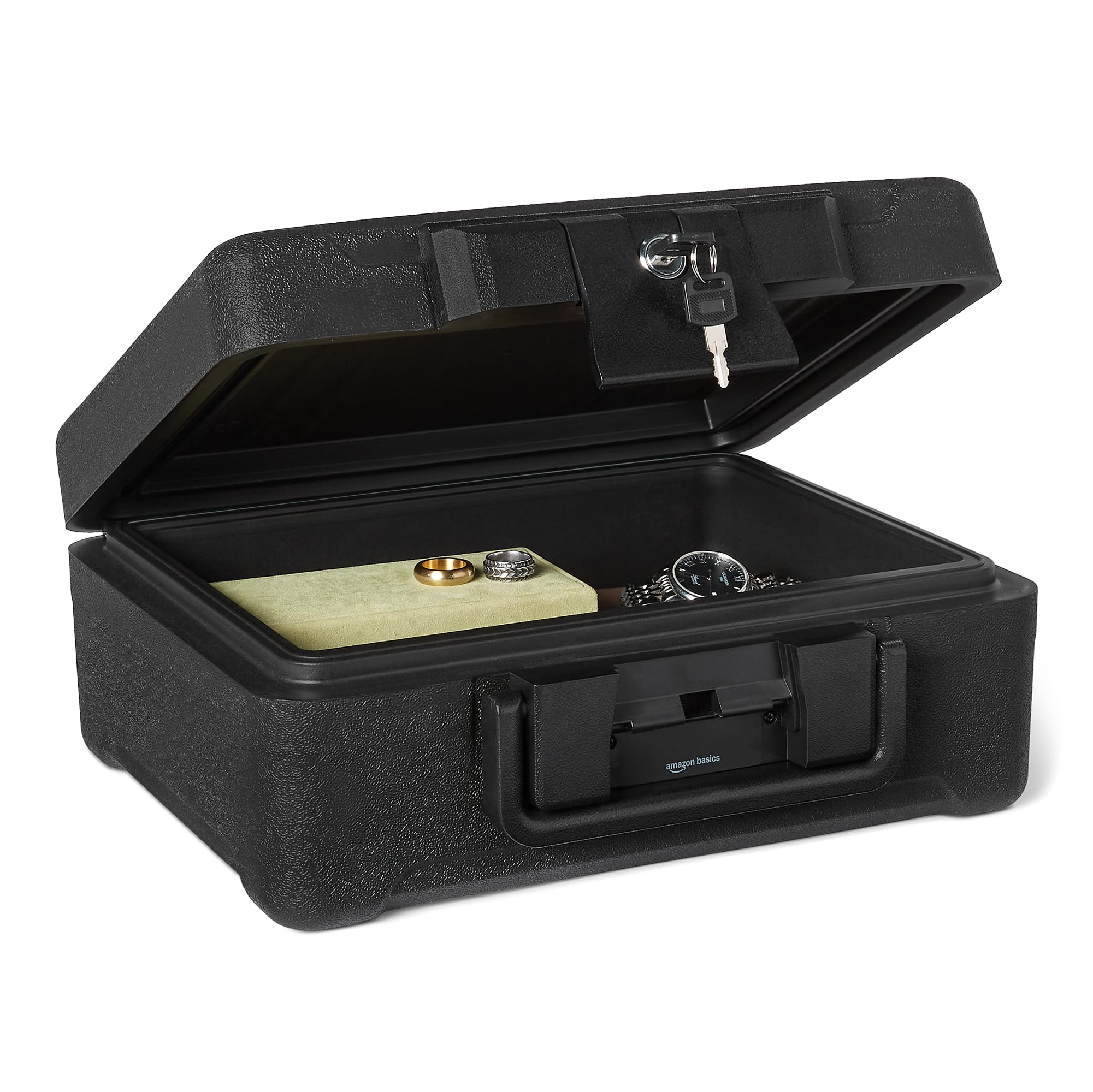 Amazon Basics Cassaforte Ignifuga 6,2L Nera a Chiave