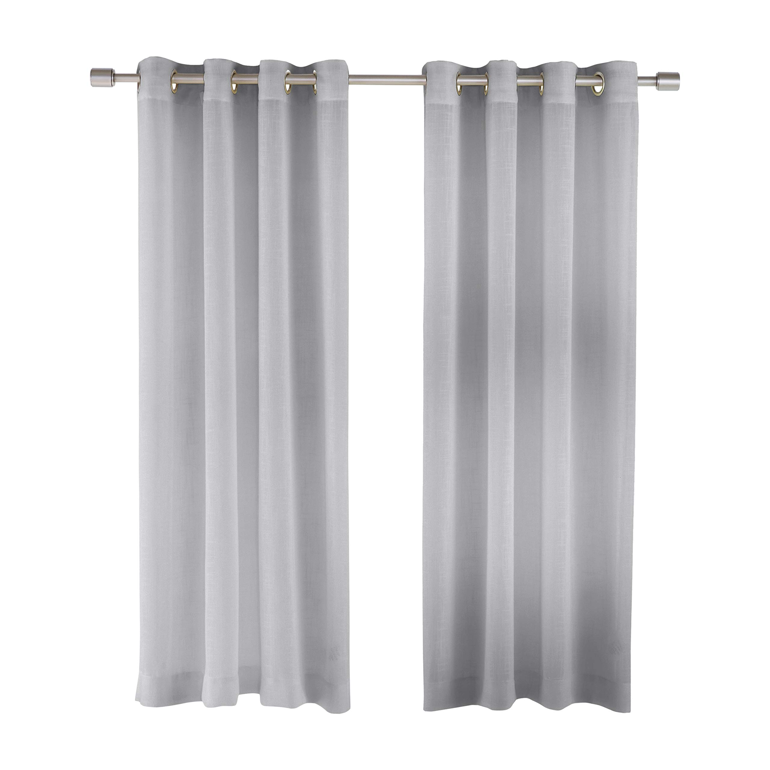 AmazonBasics Sheer Classic tenda trasparente 2 pz grigio scuro 50x95 occhielli