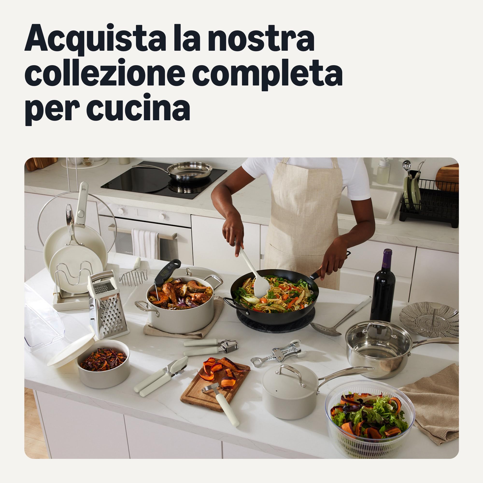 Amazon Basics spremiaglio acciaio grigio impugnatura morbida