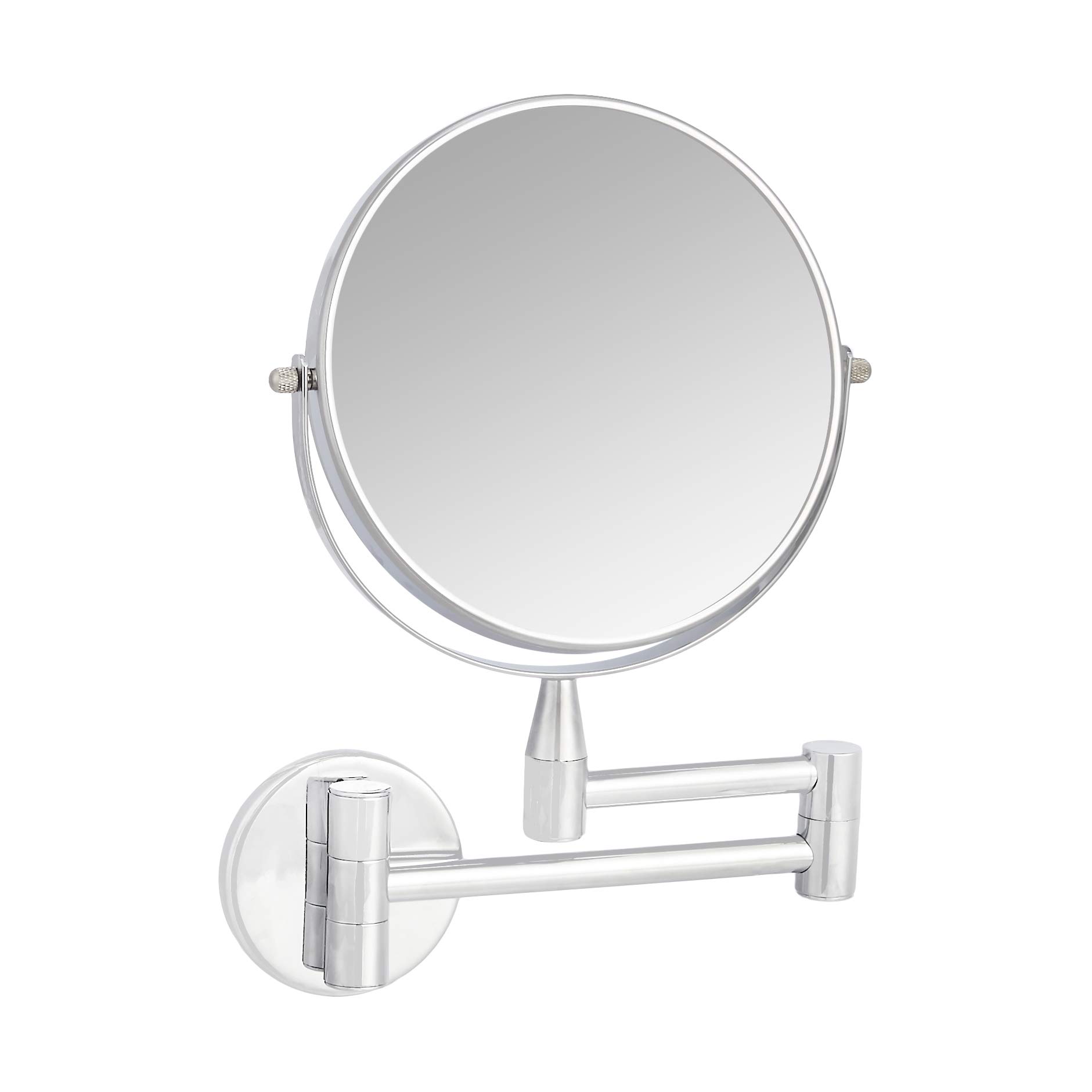 Amazon Basics Specchio Cosmetico Parete 1x/5x Cromo bifacciale