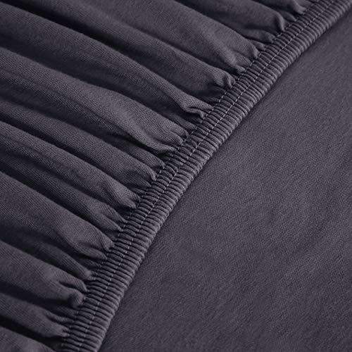 Amazon Basics lenzuolo con angoli jersey nero 180x200 cm