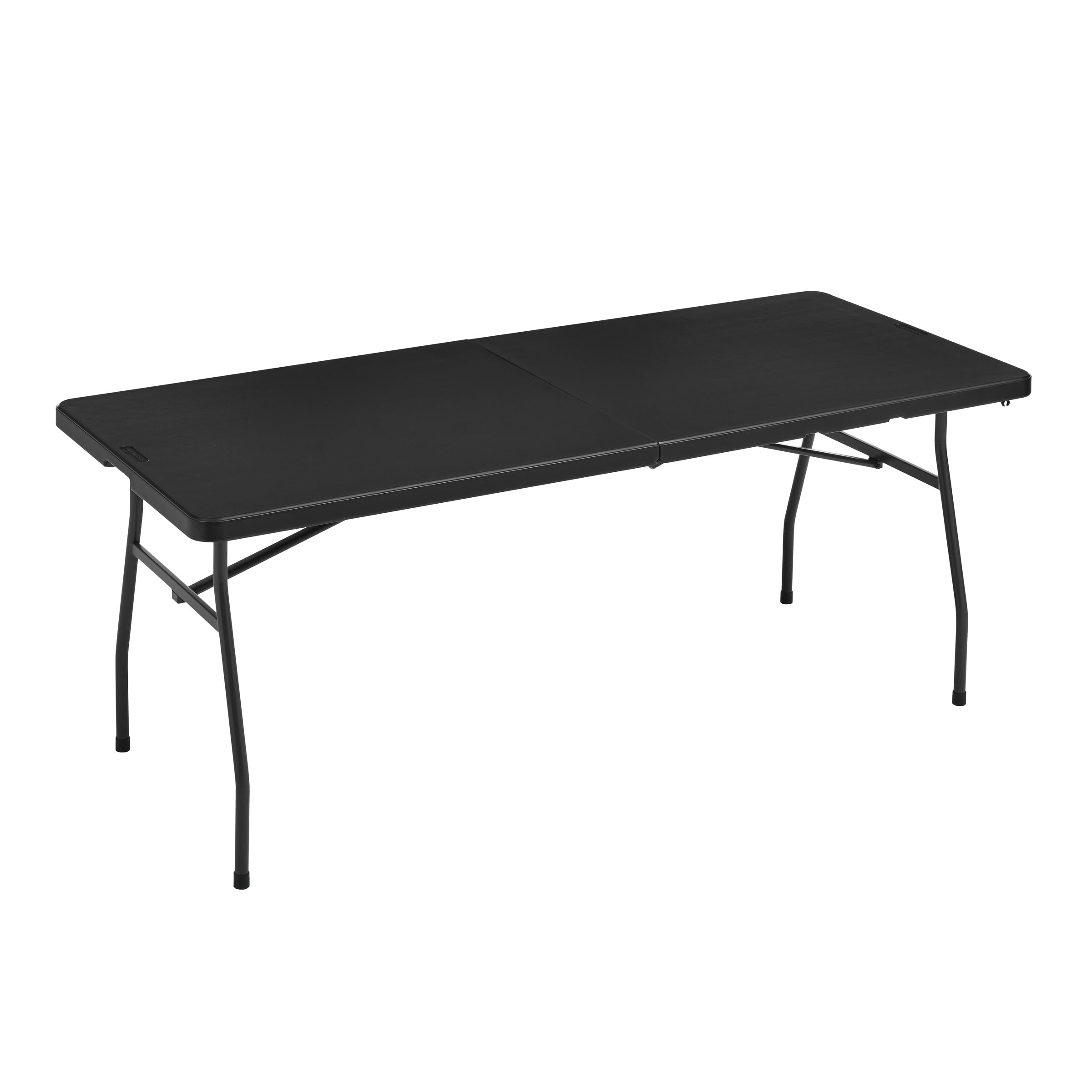 AmazonBasics Tavolo Pieghevole 182 cm Bianco con Maniglia