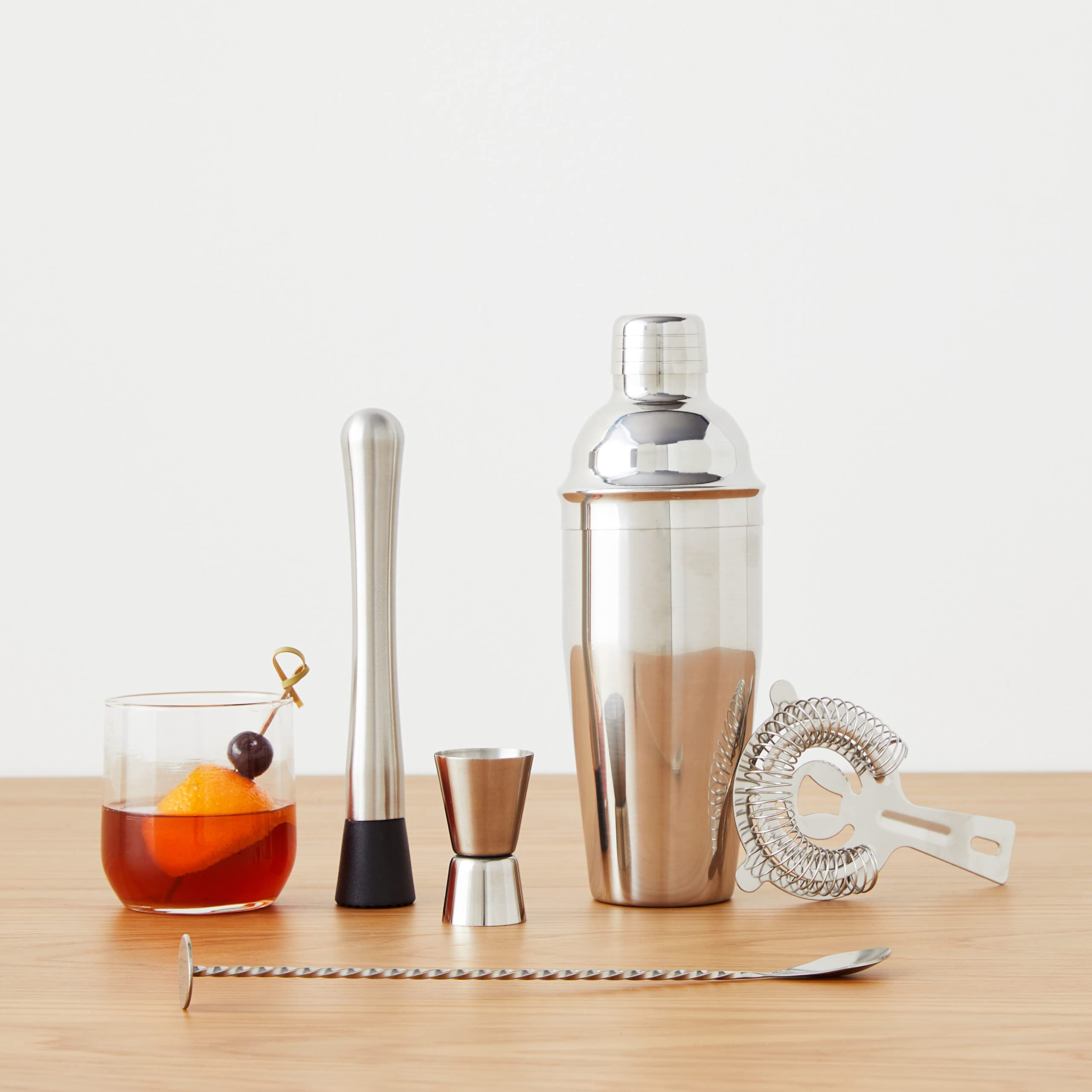 Amazon Basics set bar cocktail inox 5 pezzi 24 oz