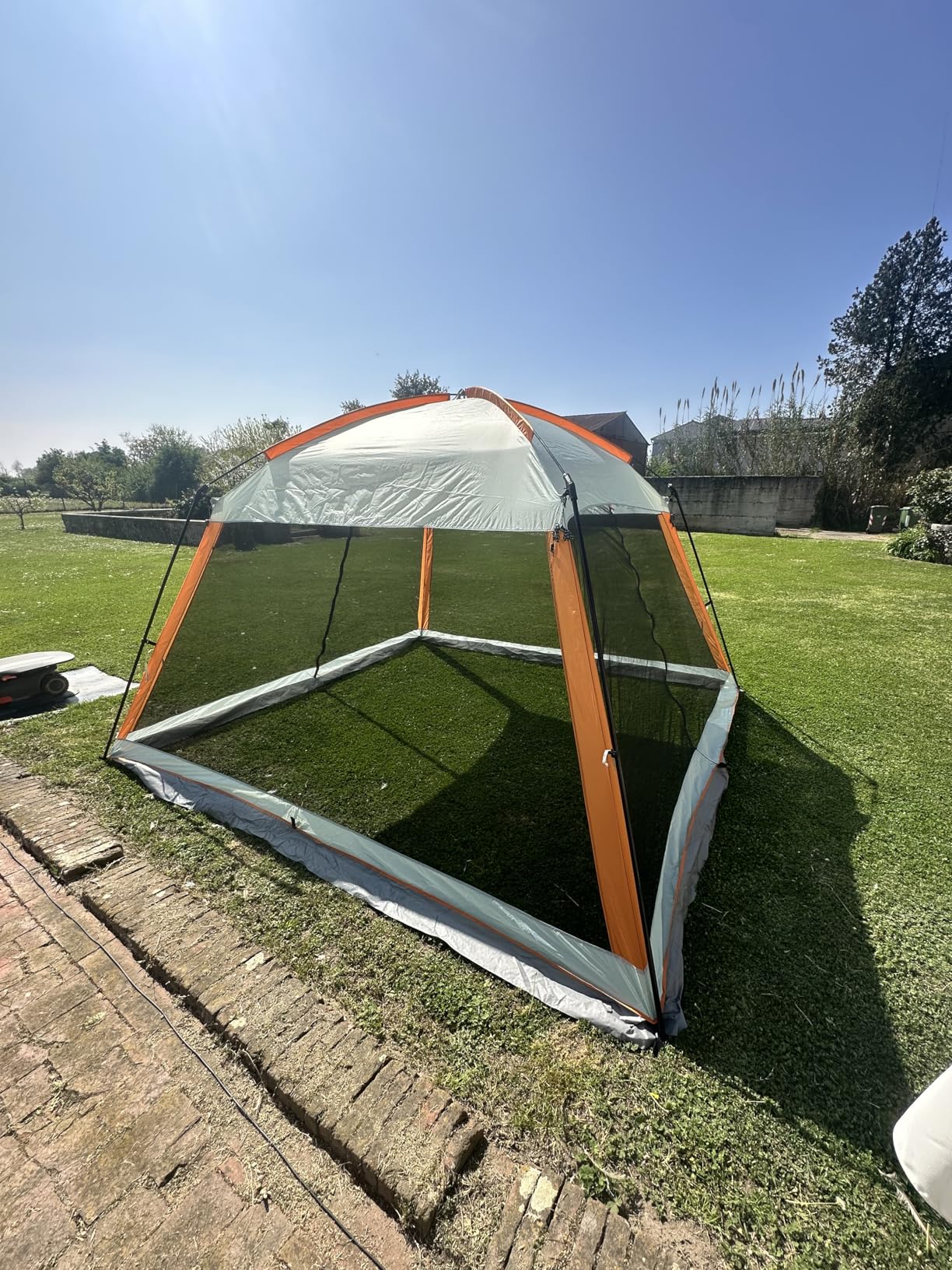 Amazon Basics tenda gazebo con zanzariera 3,7x3,7 m UPF50+