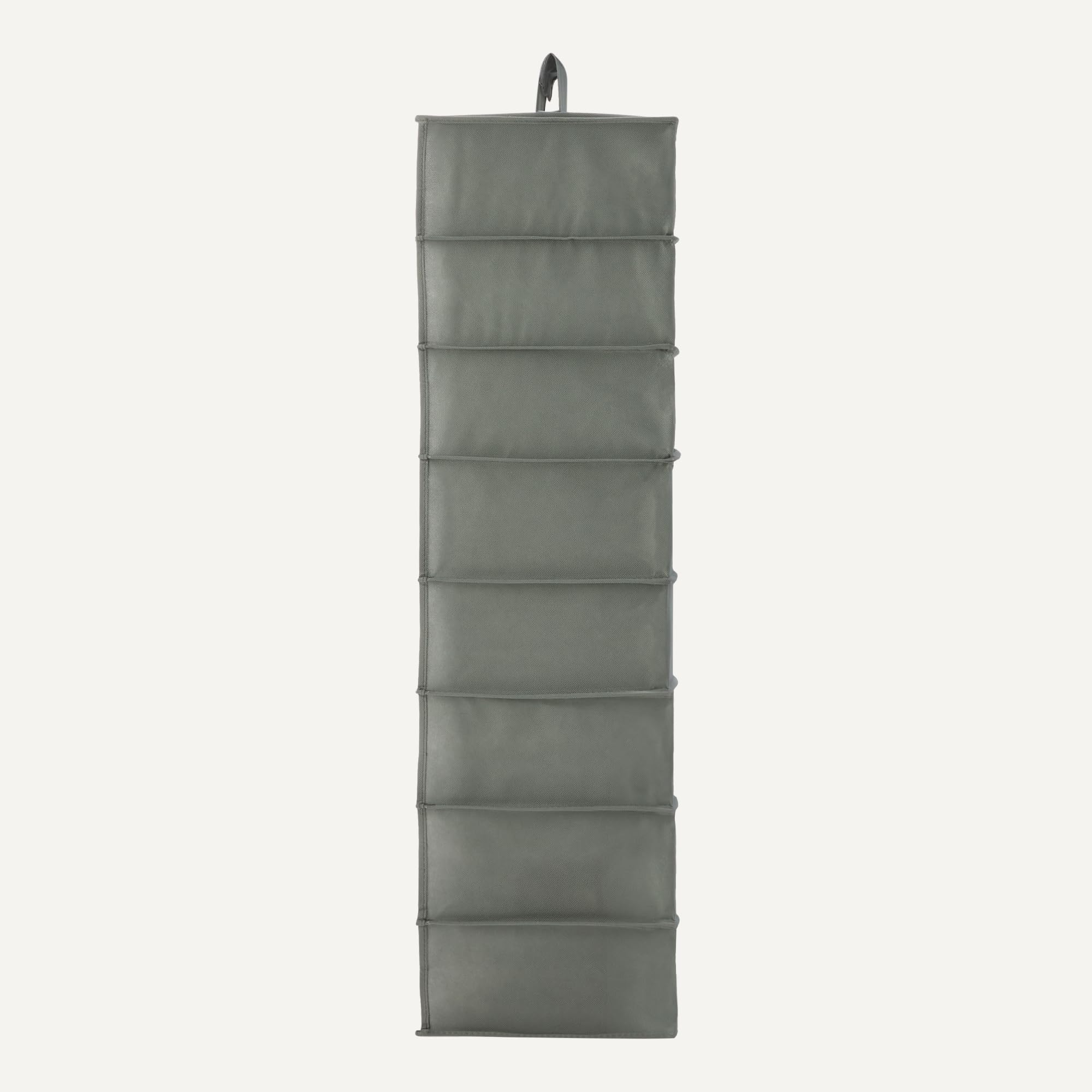 AmazonBasics Scarpiera Appesa 8 Ripiani Tessuto Grigio Scuro