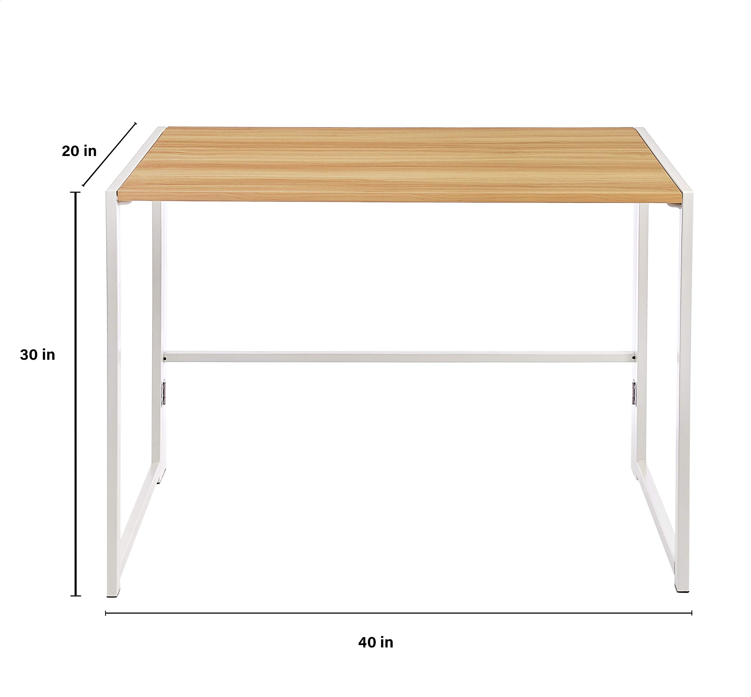 AmazonBasics Tavolo pieghevole 102 cm naturale portatile