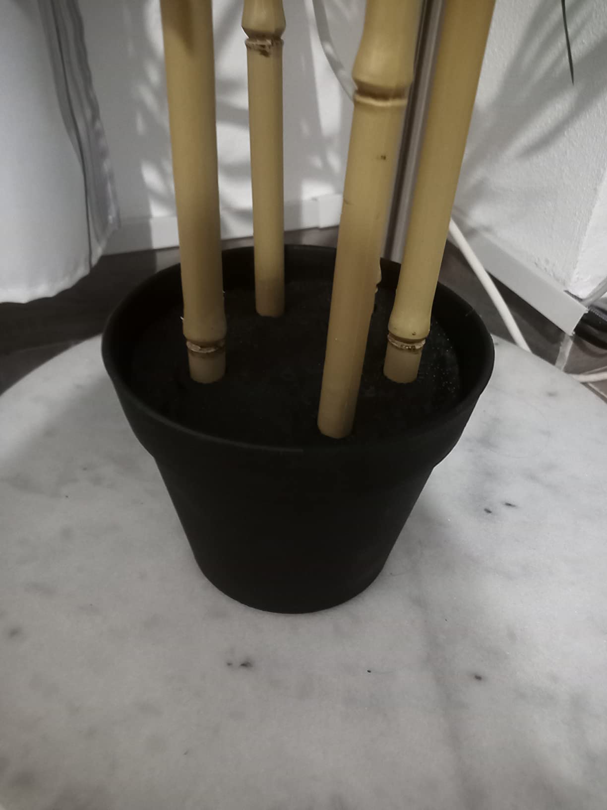 Amazon Basics Pianta Bambù Artificiale 100 cm con Vaso