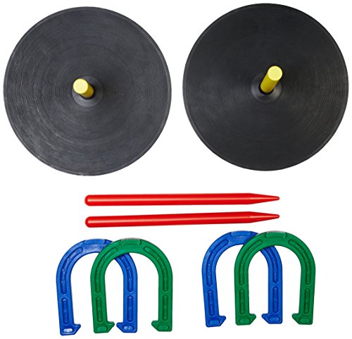 Amazon Basics set ferri di cavallo gomma 4 pezzi portatile