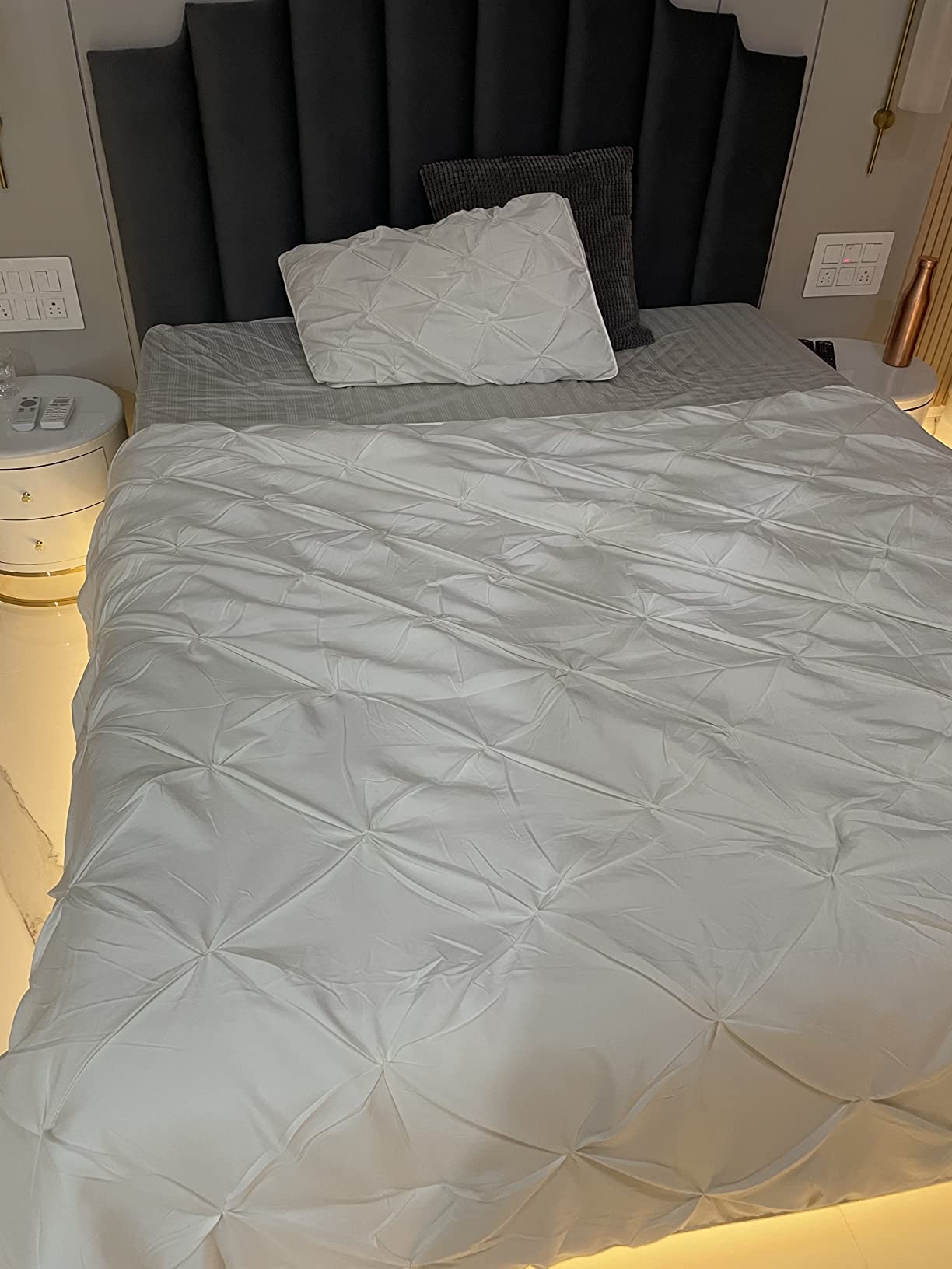 AmazonBasics Set Piumino 150x200 Blu Spa 3 Pezzi Microfibra