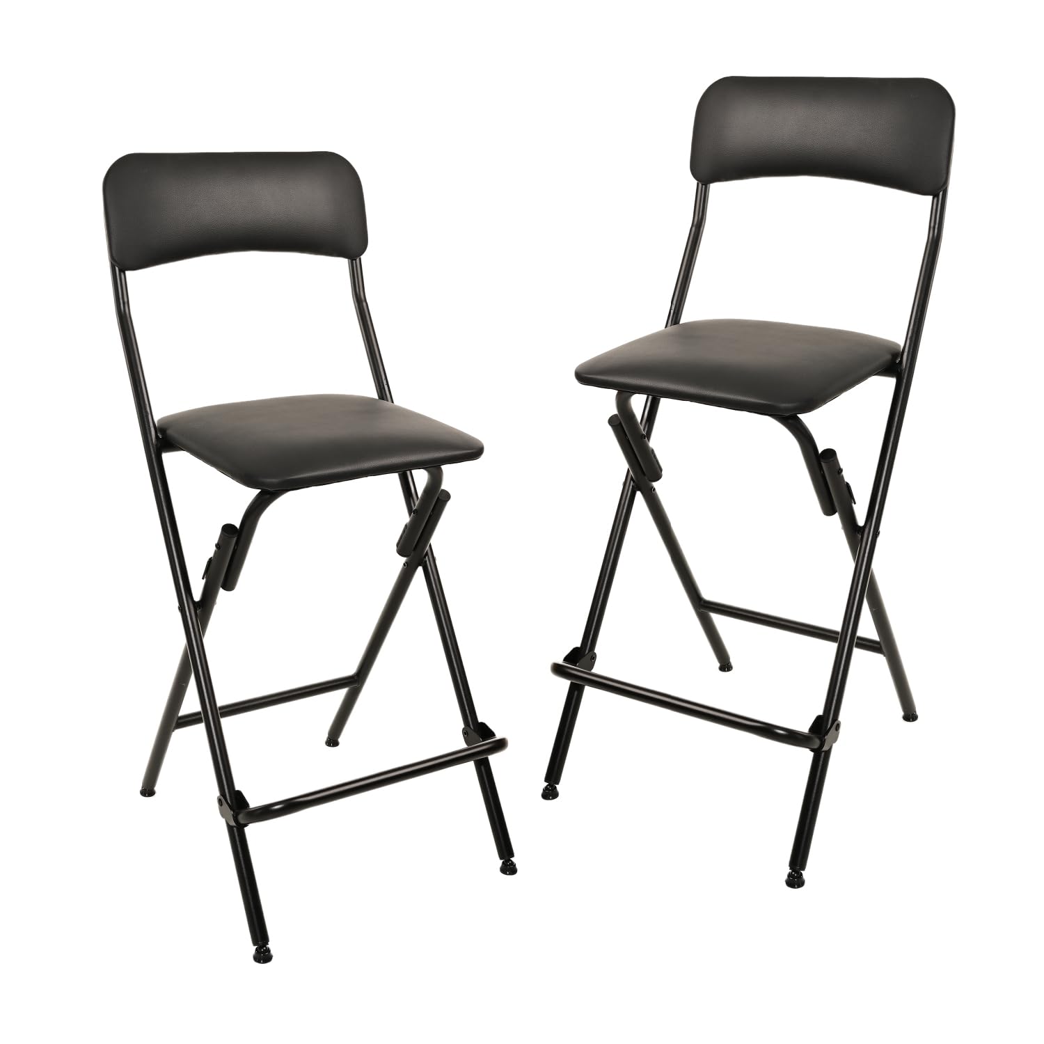 AmazonBasics Sgabello Pieghevole 61 cm Nero Set 2 pz 136 kg