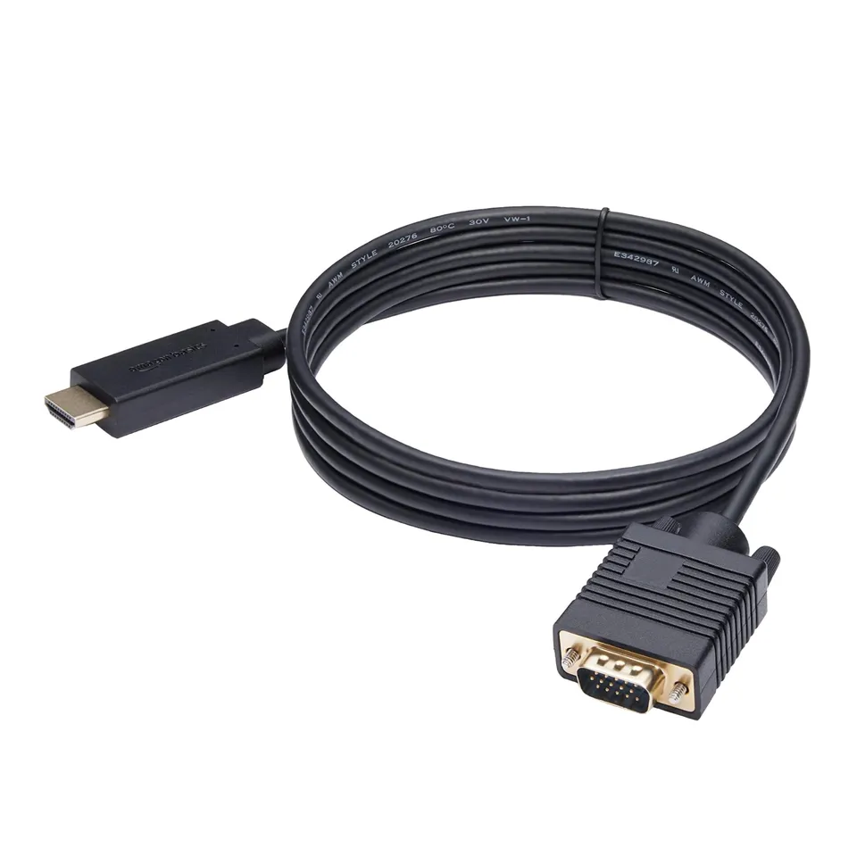 Amazon Basics Cavo HDMI VGA 1,8 m Nero 1080p