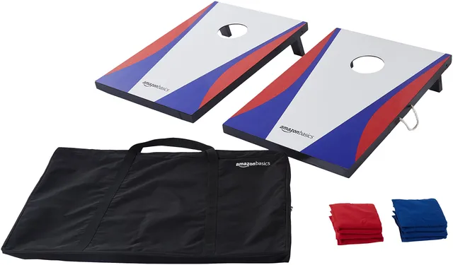 AmazonBasics Set Cornhole Portatile in Legno 8 Sacchetti