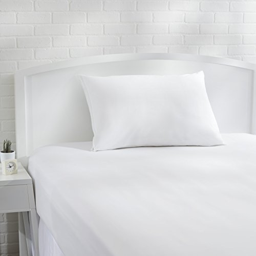 AmazonBasics federa copricuscino cotone bianco 53x79 cm