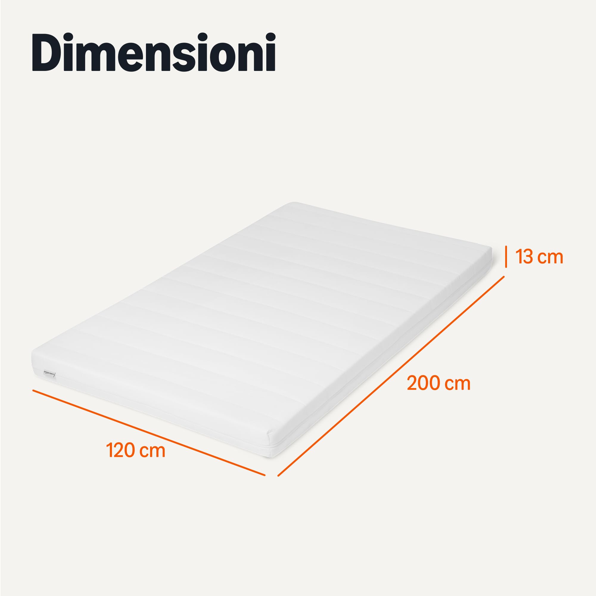 AmazonBasics Materasso Memory Foam 120x200 H13 H3