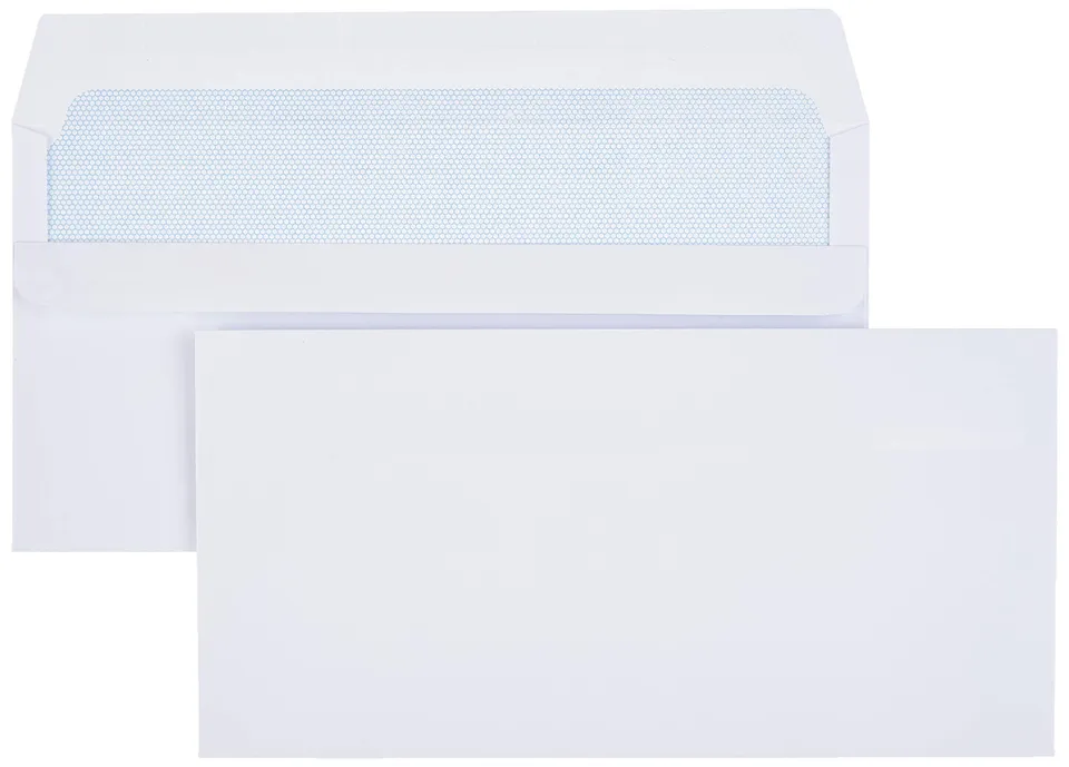 AmazonBasics Buste Autosigillanti DL Bianche 100g 500 Pezzi