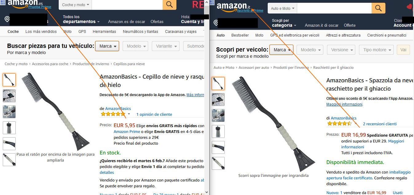Amazon Basics spazzola neve auto con raschietto ghiaccio