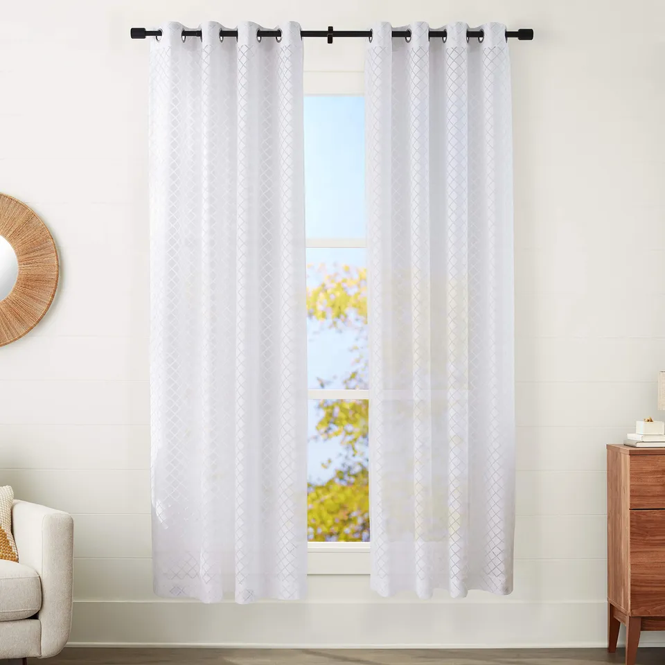 Amazon Basics Tende Velate 127x213 cm Avorio 2 Pezzi Trasparenti