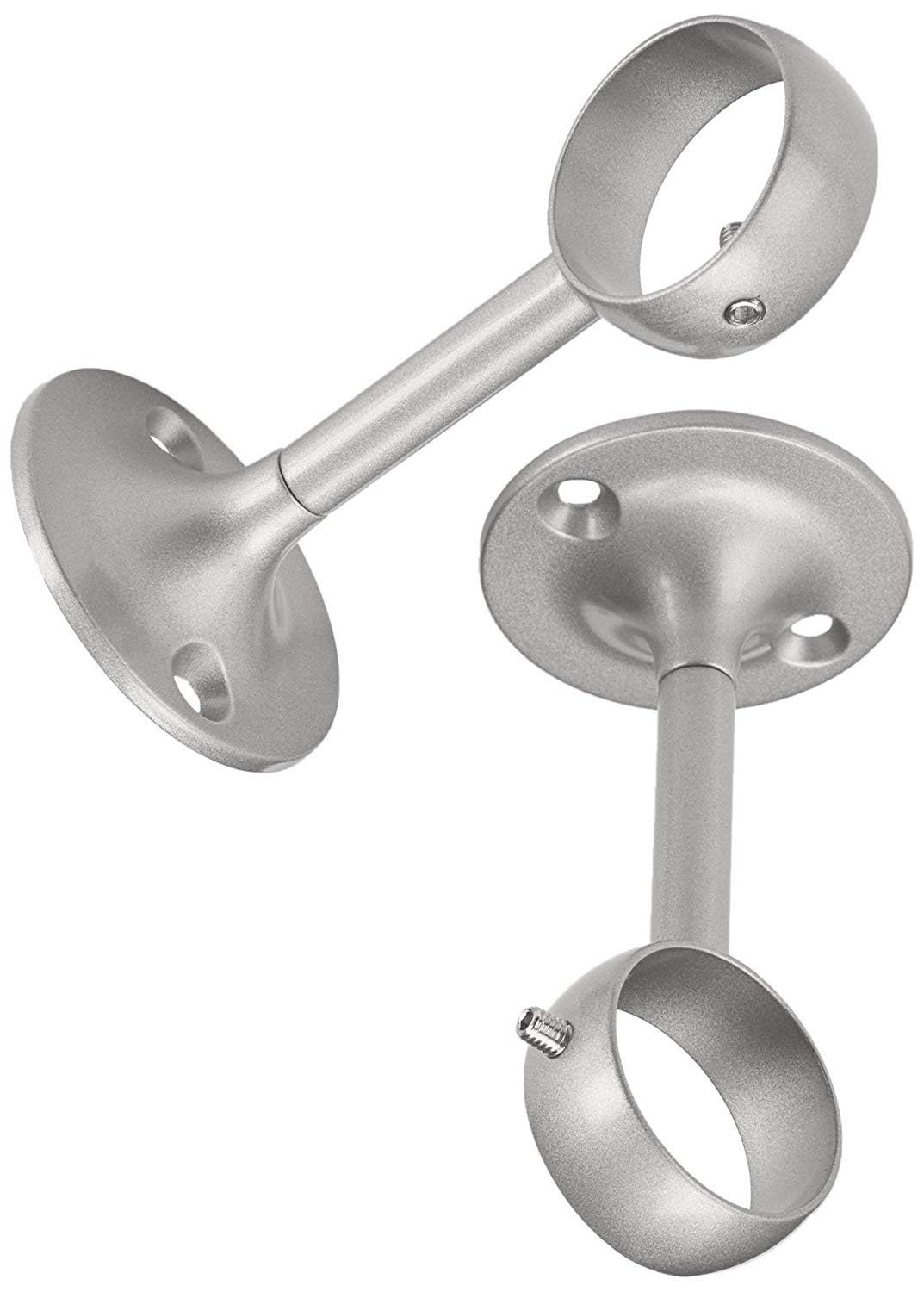 Amazon Basics Staffe Soffitto Nichel per Tende 2 Pezzi
