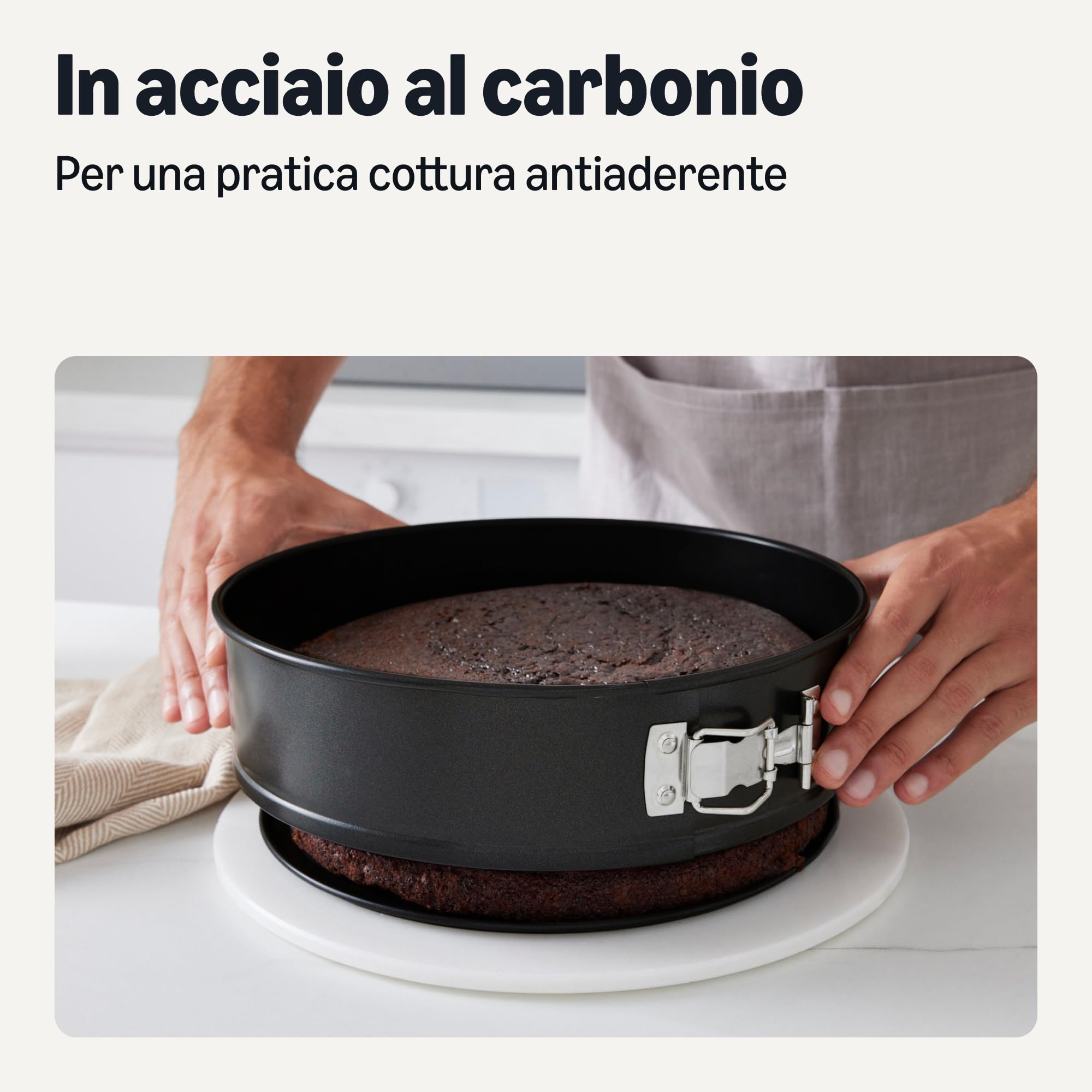 Amazon Basics Teglia a Cerniera 25,4 cm Antiaderente