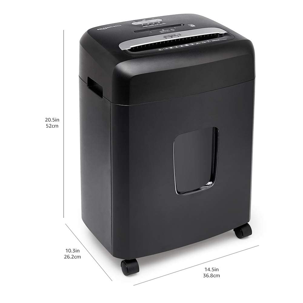 Amazon Basics Distruggidocumenti 12 Fogli Microframmenti P-4