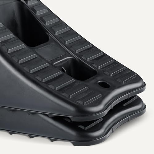 Amazon Basics cunei fermaruote plastica neri confezione da 2