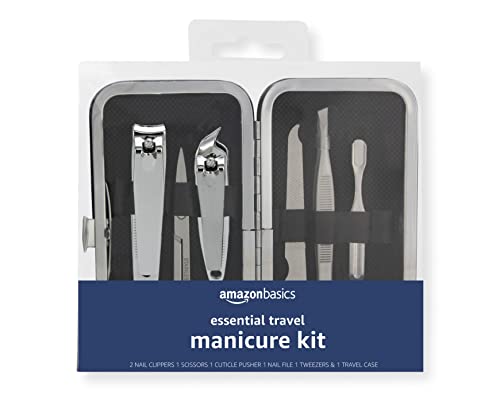 AmazonBasics Kit Manicure da Viaggio 6 Pezzi Custodia