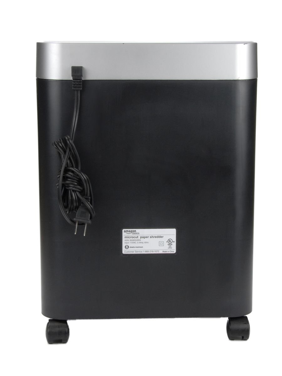 AmazonBasics Distruggidocumenti 8 Fogli Microframmenti P-4