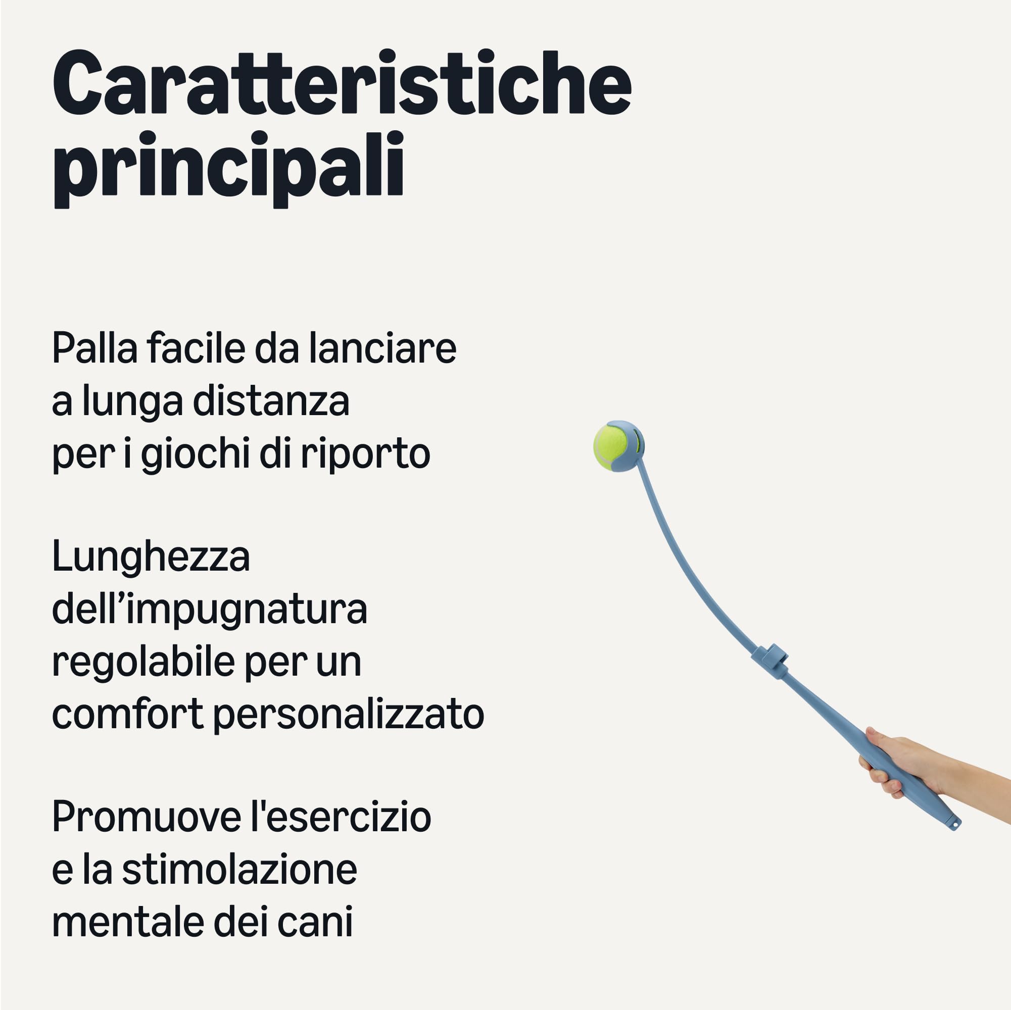 AmazonBasics lanciatore palline cani con palla manico regolabile