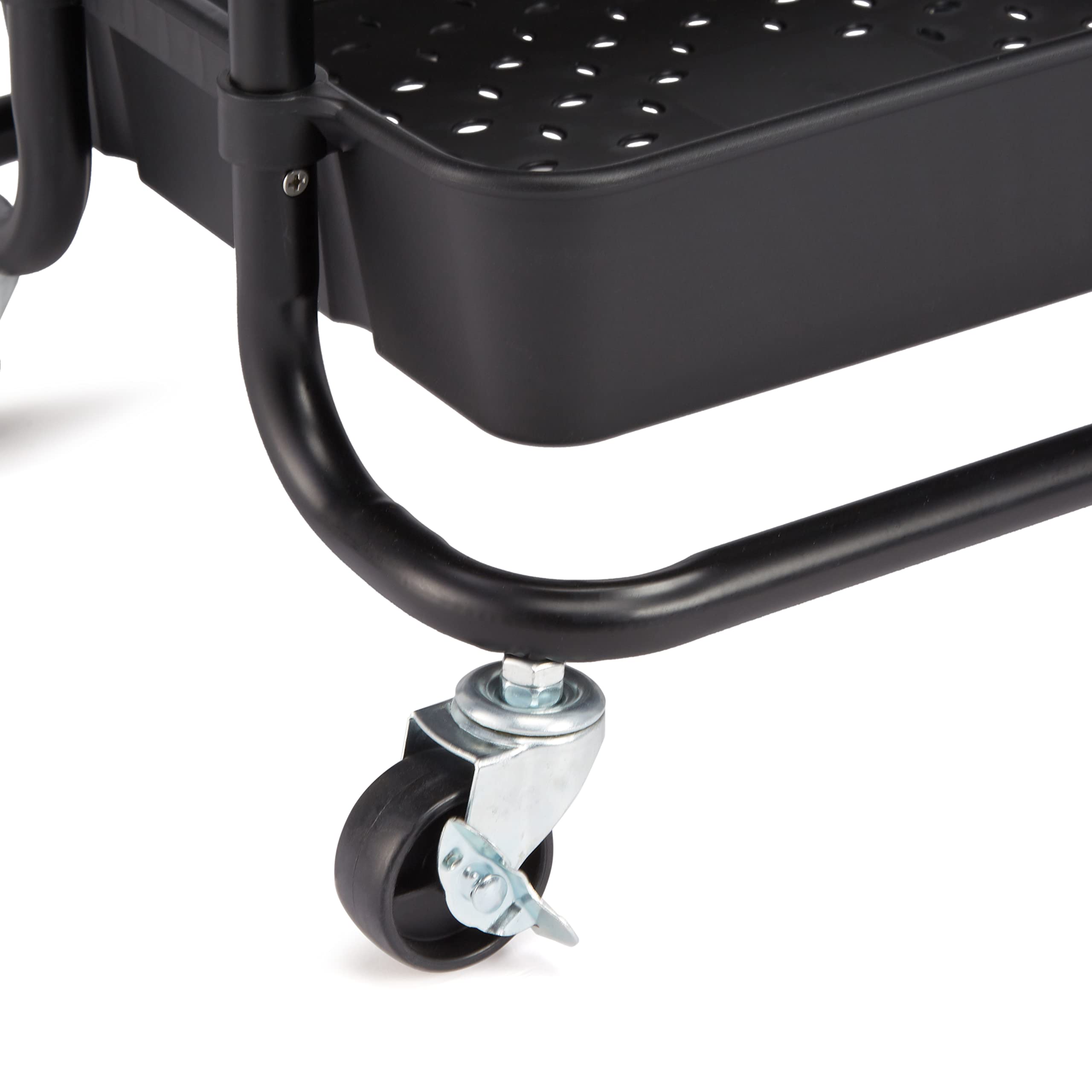 Amazon Basics Carrello 3 Ripiani Nero con Ruote