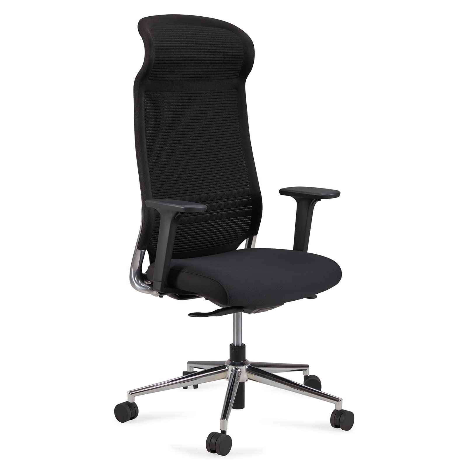 Amazon Basics Sedia Ufficio Ergonomica Nera Schienale Alto in Rete