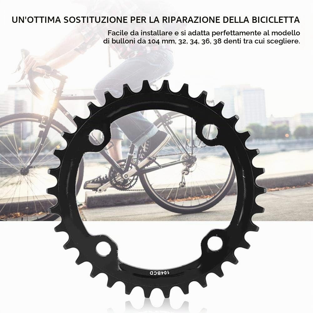 Elprico corona bici 34T BCD 104 nera alluminio
