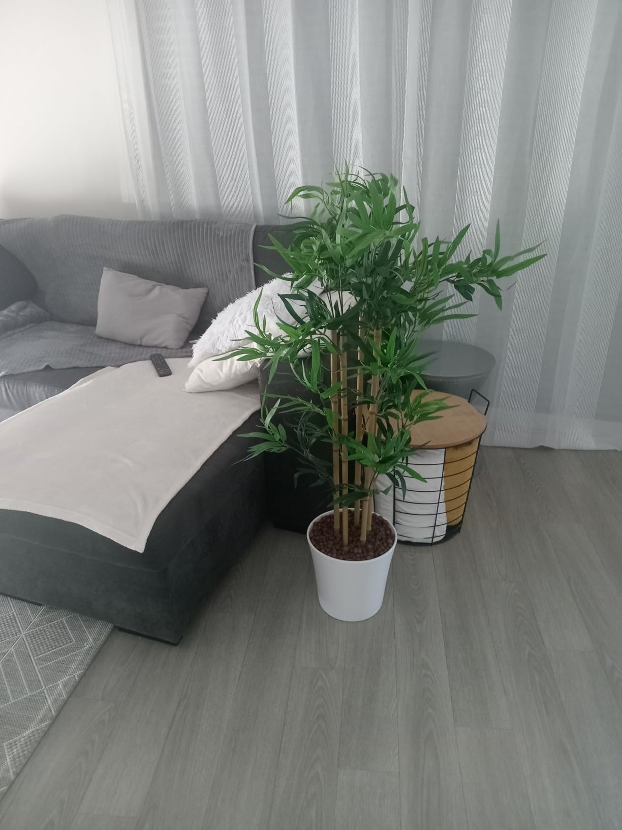 Amazon Basics Pianta Bambù Artificiale 100 cm con Vaso