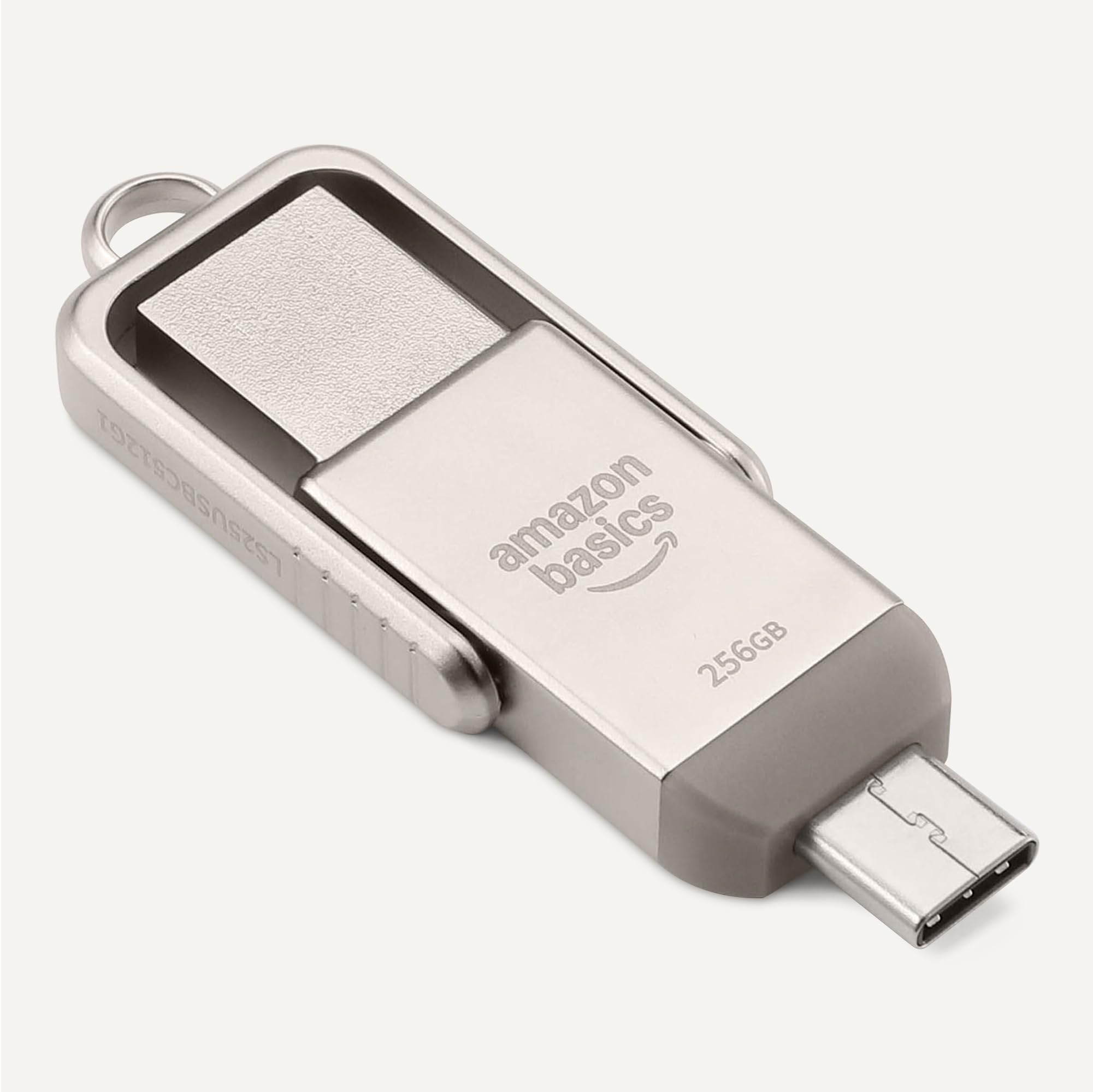 AmazonBasics chiavetta USB doppia USB-C USB-A 256 GB argento