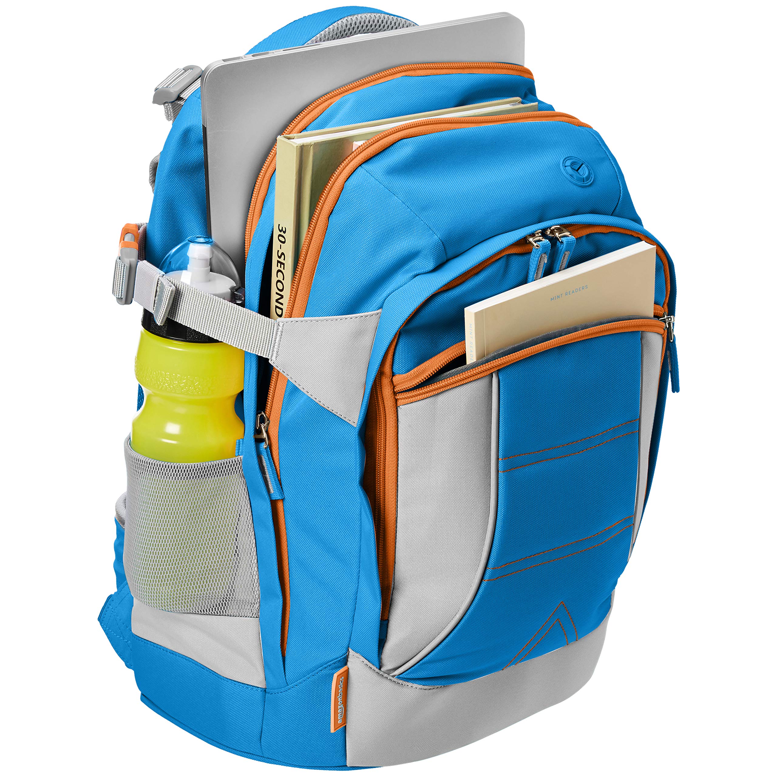 AmazonBasics Zaino Ergonomico Blu 30 Litri Impermeabile