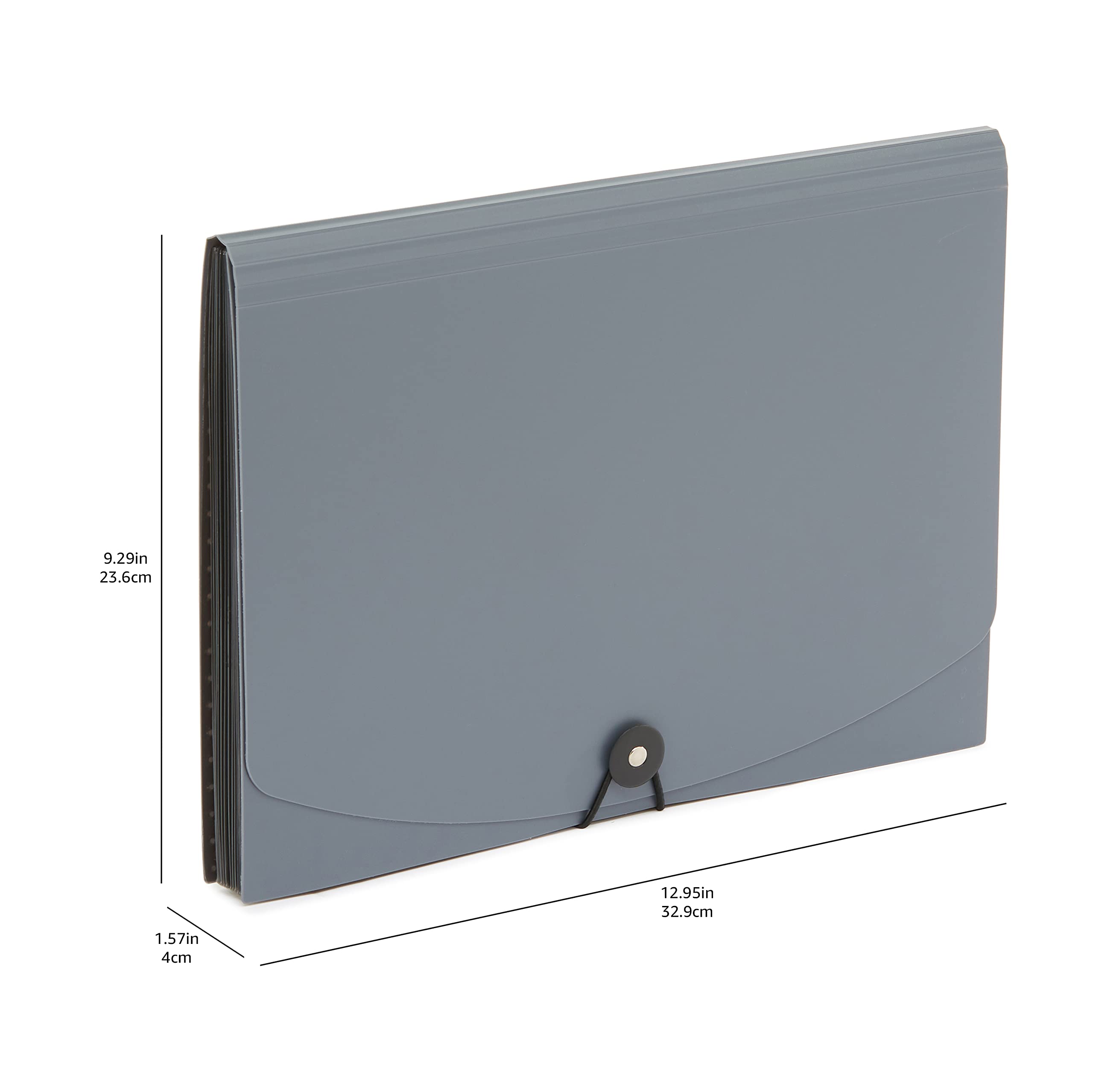 AmazonBasics Cartella espandibile A4 confezione da 2 nero/grigio 13 tasche