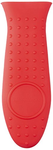 AmazonBasics Presina Manici Rosso Silicone Antiscivolo 14,2 cm