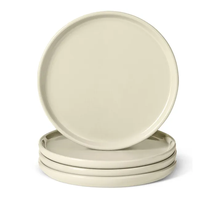 Amazon Basics Piatti antipasto gres 17 cm set 4 avorio