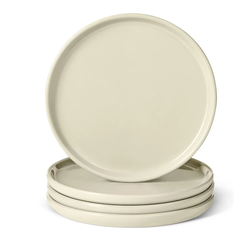 Amazon Basics Piatti antipasto gres 17 cm set 4 avorio