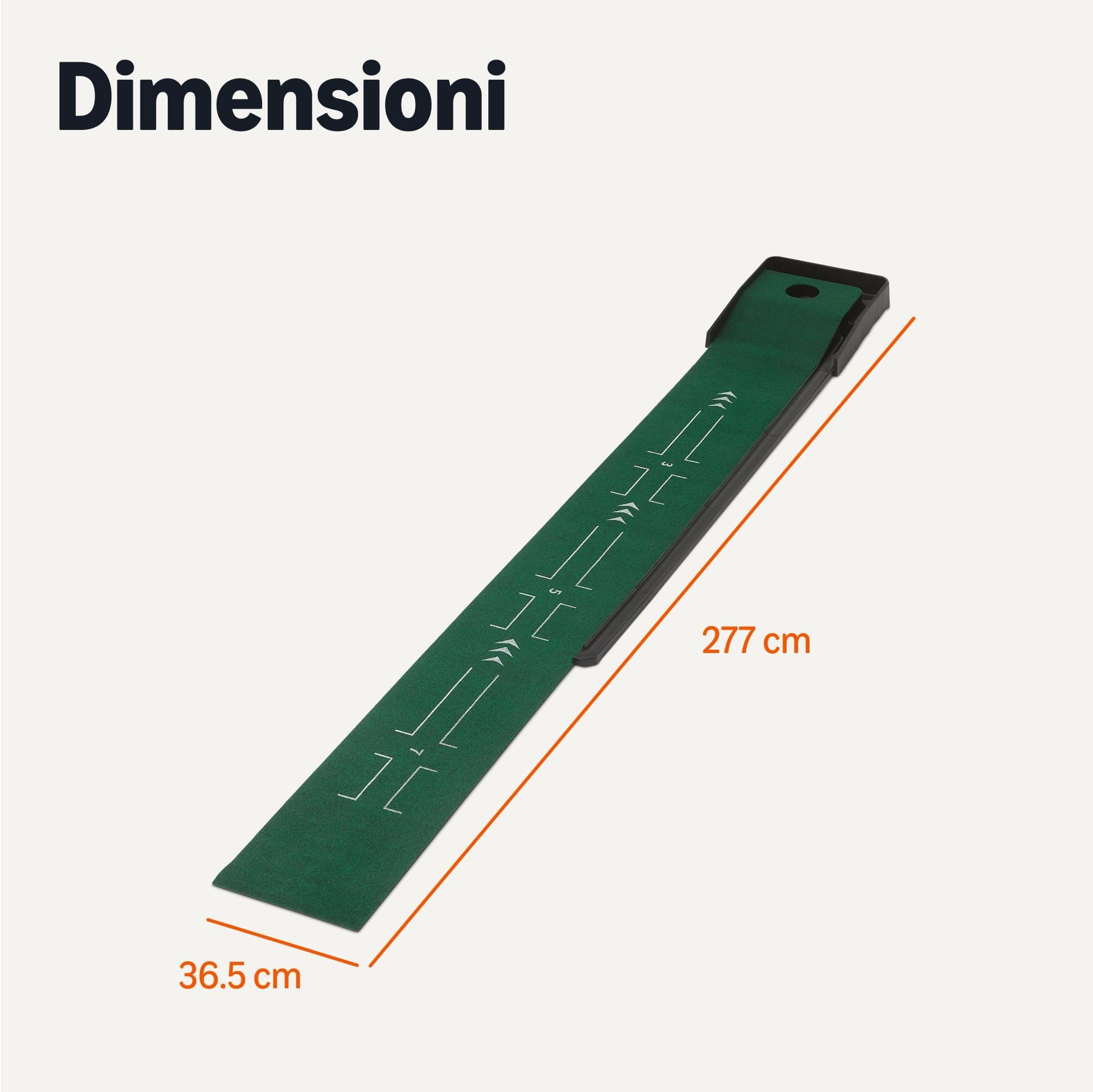 AmazonBasics Tappetino Putting Ritorno Automatico Verde