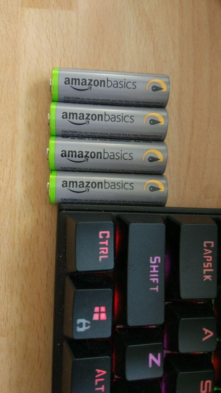 Amazon Basics Batterie Ricaricabili AA 2400mAh 16 Pezzi