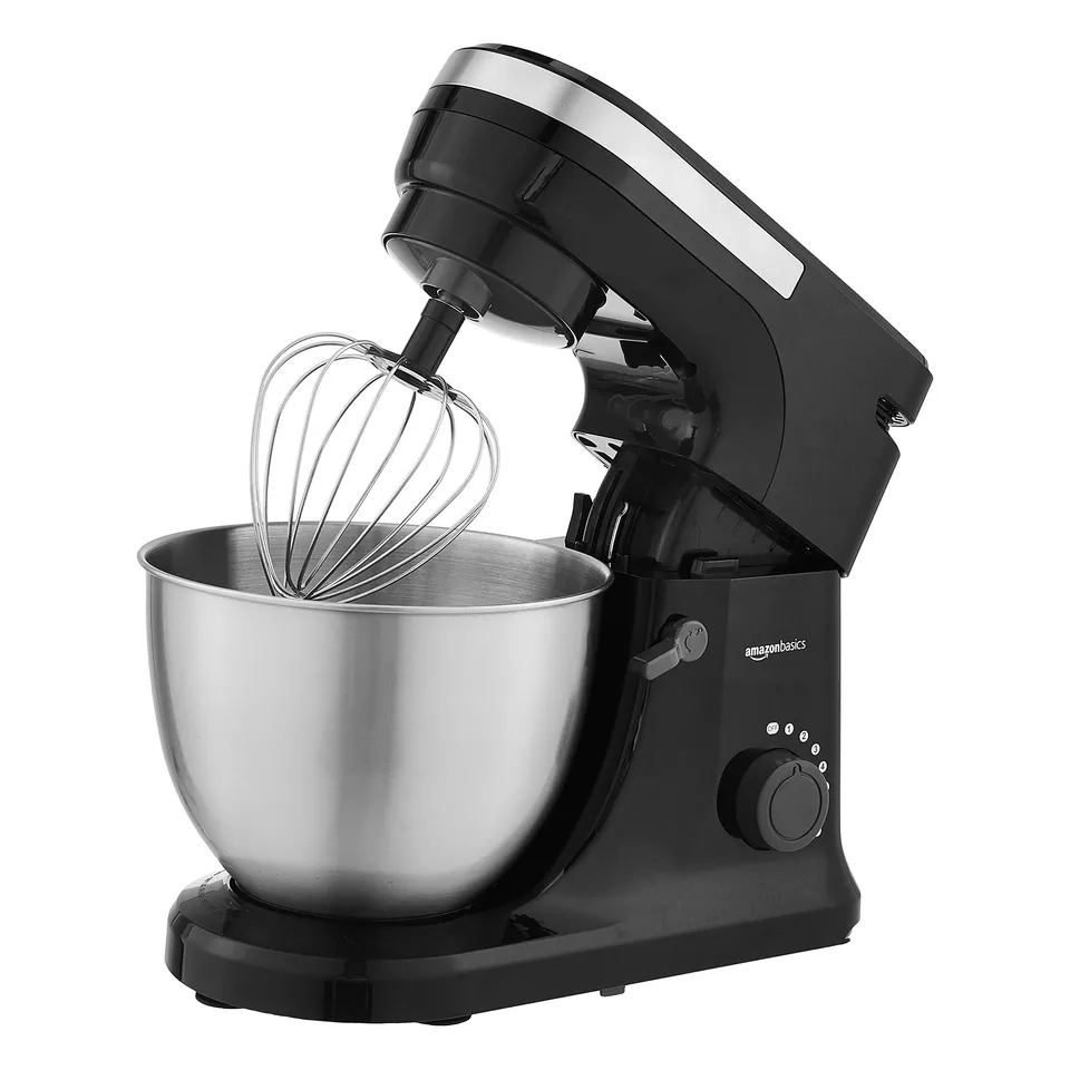 AmazonBasics Planetaria 800W 4,5 Litri con Frusta e Gancio