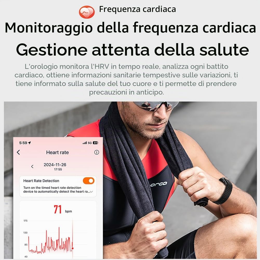 Elprico braccialetto fitness senza schermo blu 45 giorni impermeabile