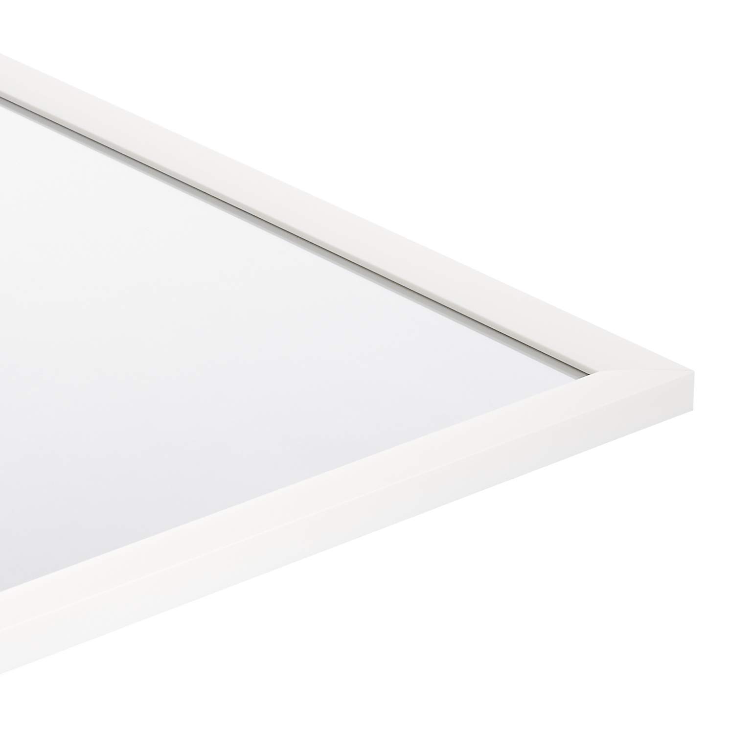 AmazonBasics Specchio da parete 61x91 cm bianco cornice standard