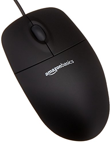Amazon Basics kit tastiera e mouse con filo nero 10 pezzi USB